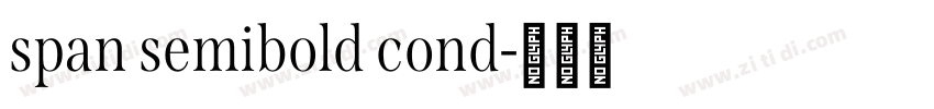 span semibold cond字体转换